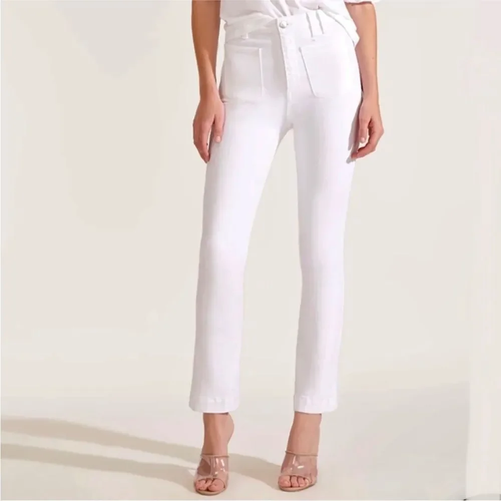 Veronica Beard White Size 26 / 2 Carly High-Rise Kick-Flare Jeans Pants